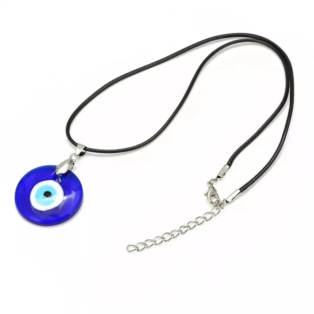 Collar Gargantilla con Colgante Ojo Turco Azul