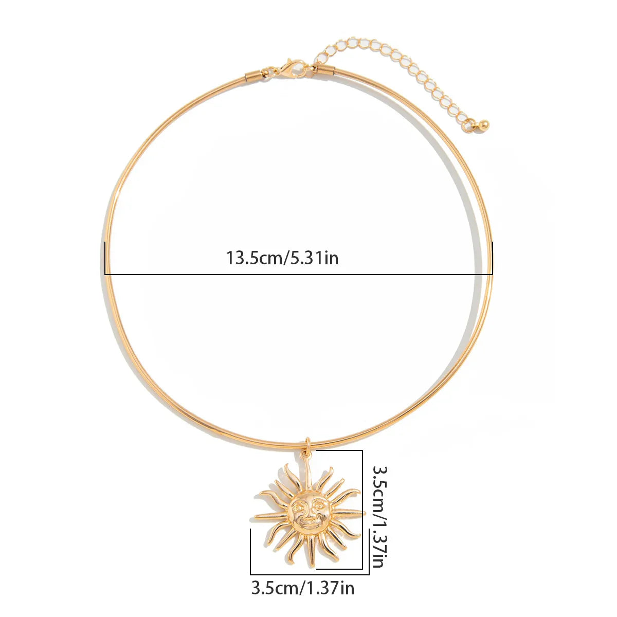 Collar Gargantilla con Colgante Sol