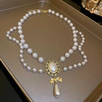 Collar Gargantilla con Colgantes de Perlas Estilo Barroco