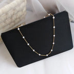 Collar Gargantilla para Mujer con Perlas doradas