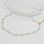 Collar Gargantilla para Mujer con Perlas doradas