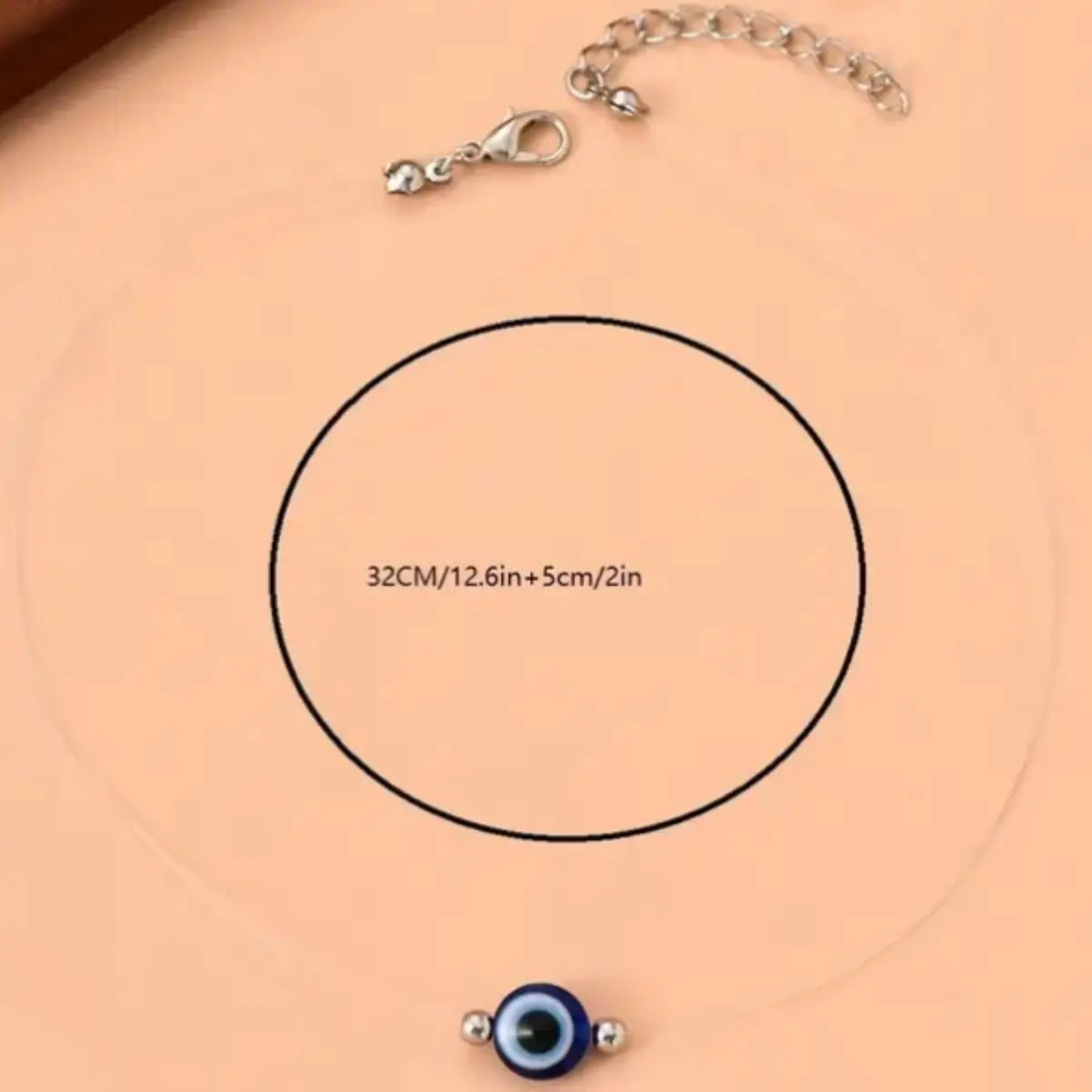 Collar Gargantilla con Colgante contra el Mal de Ojo