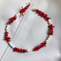 Collar Gargantilla con Colgante de Coral