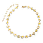 Collar Gargantilla con Colgante de Flores de Margarita