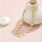Collar Gargantilla con Colgante de Flores de Margarita