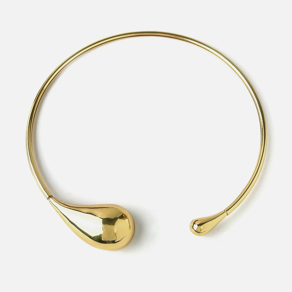 Collar Gargantilla Colgante Gota de Agua oro