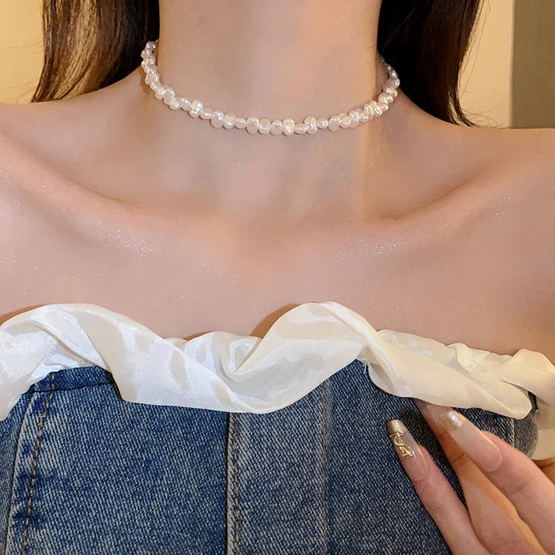 Collar Gargantilla Estilo Barroco con Perlas