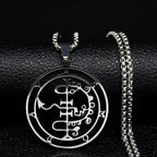 Collar Satánico Colgante Espíritu Demoníaco asmoday plata