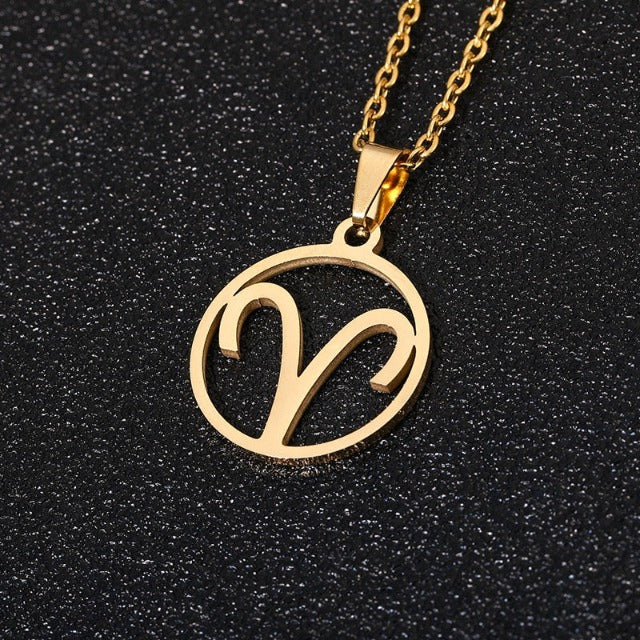 Collar Colgante Signo del Zodiaco 12 Constelaciones