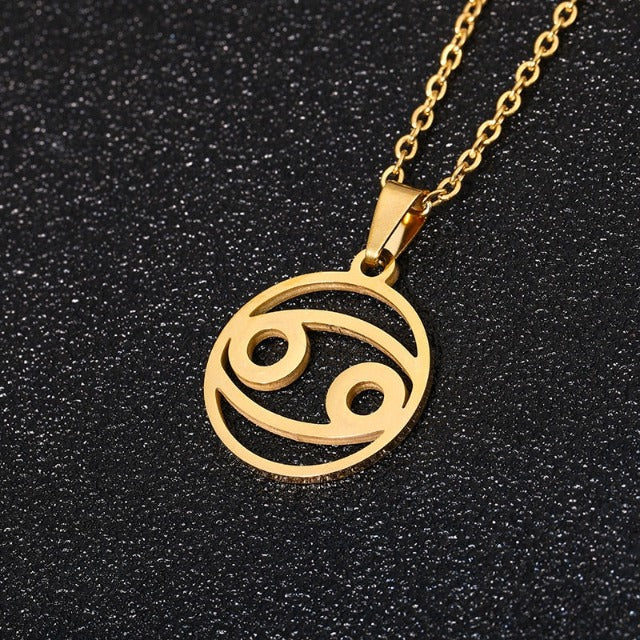 Collar Colgante Signo del Zodiaco 12 Constelaciones