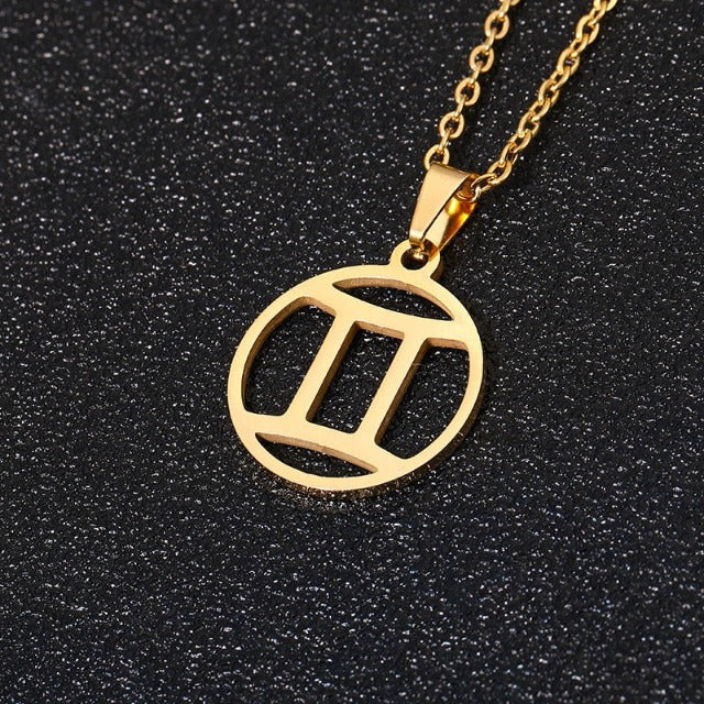 Collar Colgante Signo del Zodiaco 12 Constelaciones