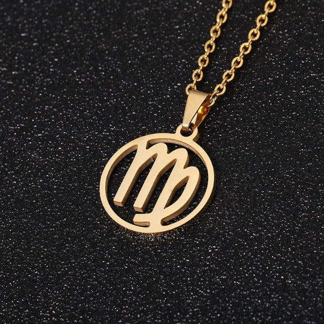 Collar Colgante Signo del Zodiaco 12 Constelaciones