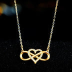 Collar con Colgante de Símbolo Infinito Mujer Corazón