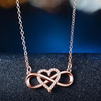 Collar con Colgante de Símbolo Infinito Mujer Corazón