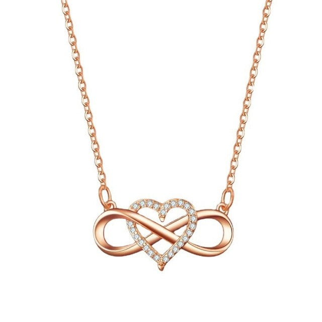 Collar Símbolo Infinito Colgante Mujer oro rosa
