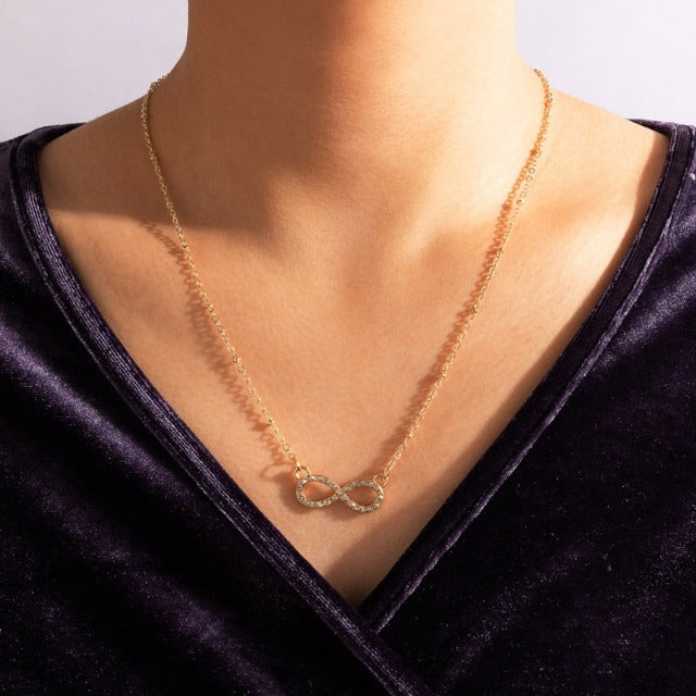 Collar Símbolo Infinito Colgante Mujer oro