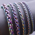 Collier torsadé arc-en-ciel