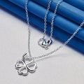 Collar Trébol de 4 Hojas Colgante para Mujer Plata