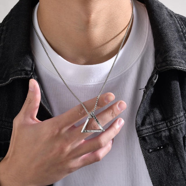 Collar Vikingo Colgante Rúnico Celta Hombre Mujer Nórdico plata
