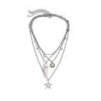 Collares Colgantes Cuatro Filas Estrella de David
