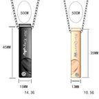 Collares para Parejas Colgante Barra y Corazón