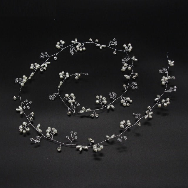 Decoración para el cabello de boda para mujer plata