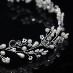 Diadema de Boda con Diamantes y Flores
