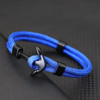 Double bracelet ancre noire