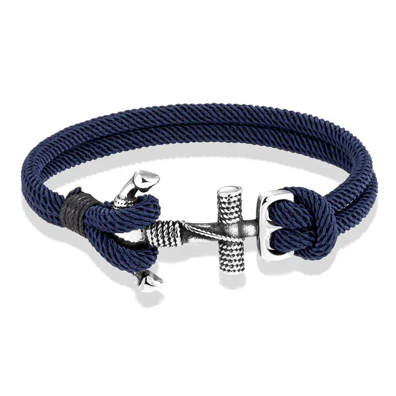 Double bracelet ancre pour homme