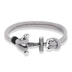 Double bracelet ancre pour homme