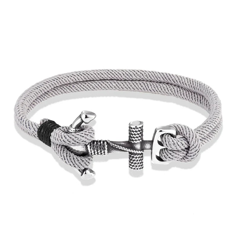 Double bracelet ancre pour homme