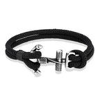 Double bracelet ancre pour homme