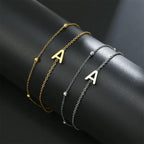 Double bracelet initiale - lettre