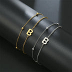 Double bracelet initiale - lettre