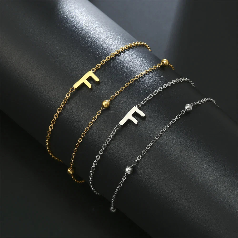 Double bracelet initiale - lettre
