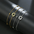 Double bracelet initiale - lettre