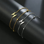 Double bracelet initiale - lettre