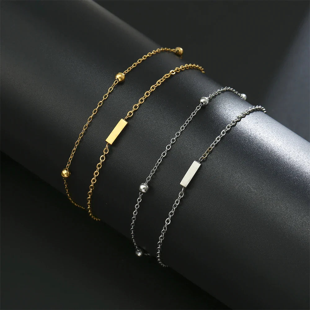 Double bracelet initiale - lettre