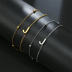 Double bracelet initiale - lettre