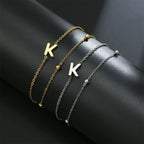Double bracelet initiale - lettre