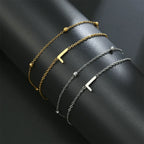 Double bracelet initiale - lettre