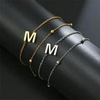 Double bracelet initiale - lettre