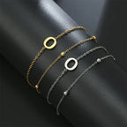 Double bracelet initiale - lettre