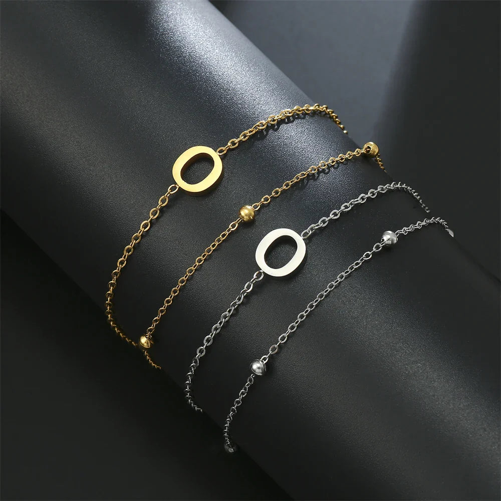 Double bracelet initiale - lettre