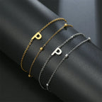 Double bracelet initiale - lettre