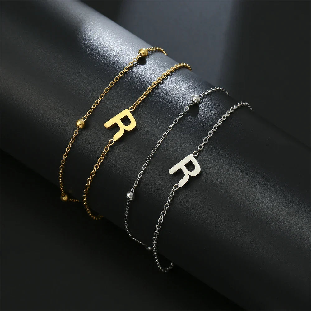 Double bracelet initiale - lettre