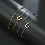 Double bracelet initiale - lettre