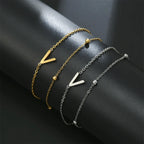 Double bracelet initiale - lettre