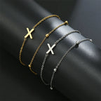Double bracelet initiale - lettre
