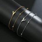 Double bracelet initiale - lettre